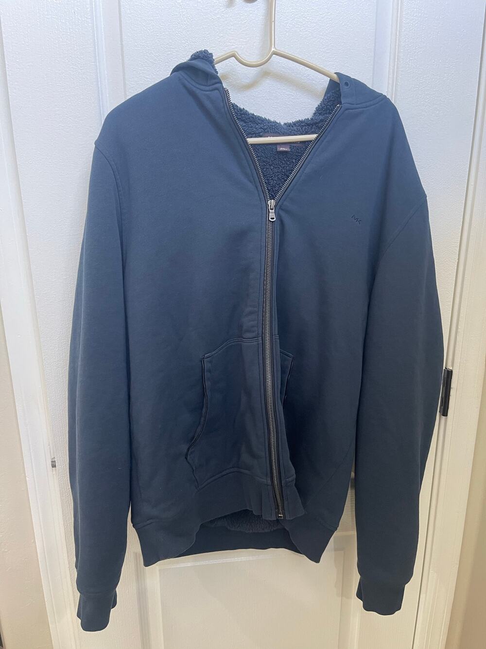Michael Kors navy blue fleece lined jacket XXL  NICE